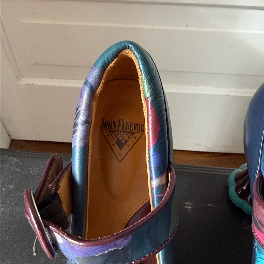 John Fluevog Blue and Purple Artistic Shoes
